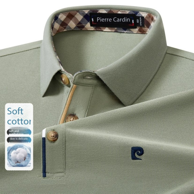 Pierre Cardin Men's Ash Grey Cotton-Blend Polo P73113026A93